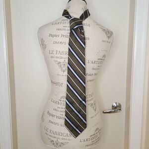 Vintage Perry Ellis Stripe Silk Tie